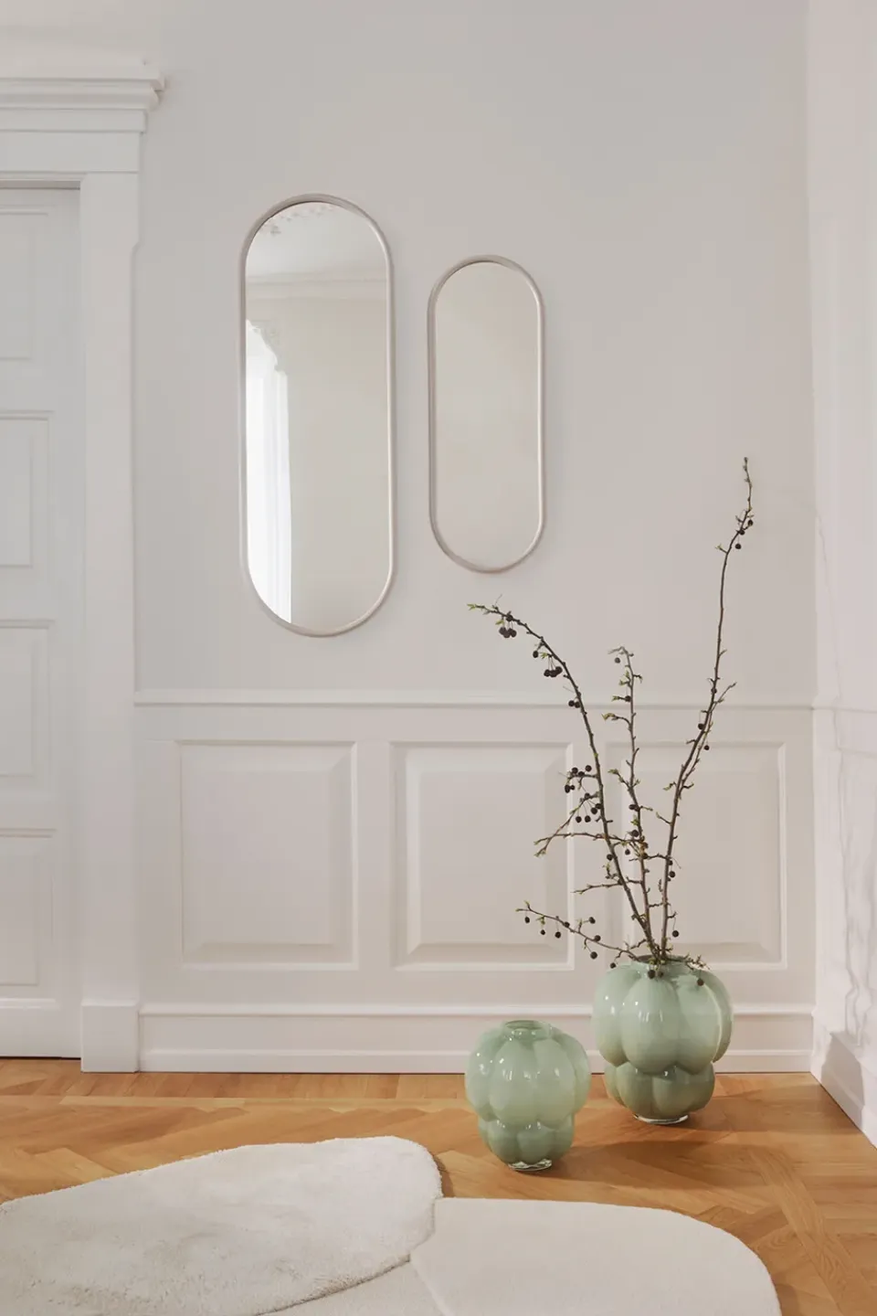 Outlet AYTM Espejo ovalado Angui 108 cm, Taupe Beige