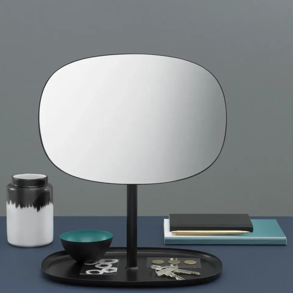 Discount Normann Copenhagen Espejo para tocador Flip, Negro
