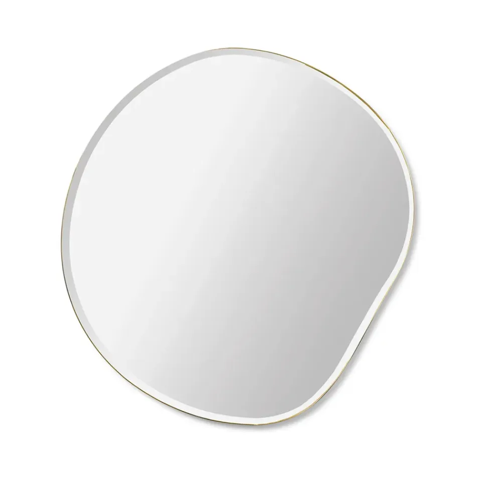Best Ferm Living Espejo Pond, Small brass Blanco