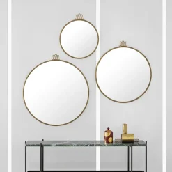 Clearance GUBI Espejo Randaccio, Antique brass, large Color dorado