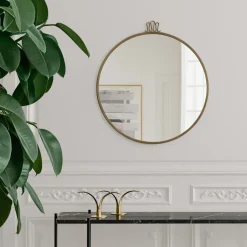 Clearance GUBI Espejo Randaccio, Antique brass, medium Color dorado