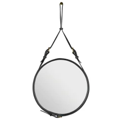 Outlet GUBI Espejo redondo Adnet Circulaire S, negro PlateadoNegro