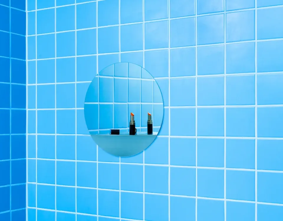 Online Normann Copenhagen Espejo redondo Horizon, Acero inoxidable Plateado