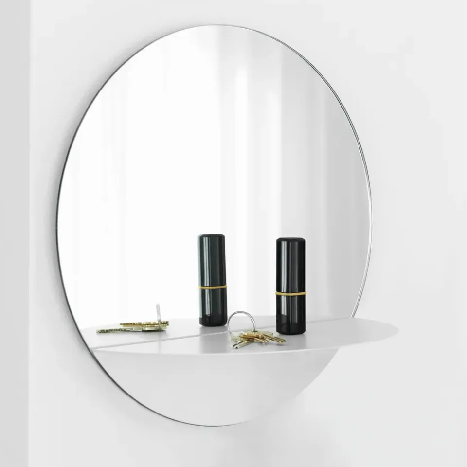 Clearance Normann Copenhagen Espejo redondo Horizon, Blanco