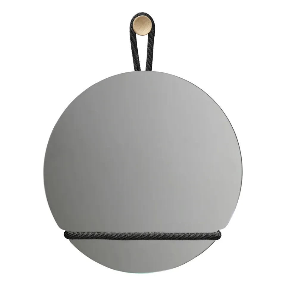 Outlet Design House Stockholm Espejo redondo Lasso, transparente- Negro
