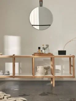 Outlet Design House Stockholm Espejo redondo Lasso, transparente- Negro