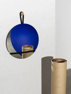 Outlet Design House Stockholm Espejo redondo Lasso, transparente- Negro