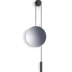 Hot New Works Espejo Rise and Shine, Burned oak-steel weight Marrón