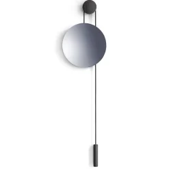 Hot New Works Espejo Rise and Shine, Burned oak-steel weight Marrón