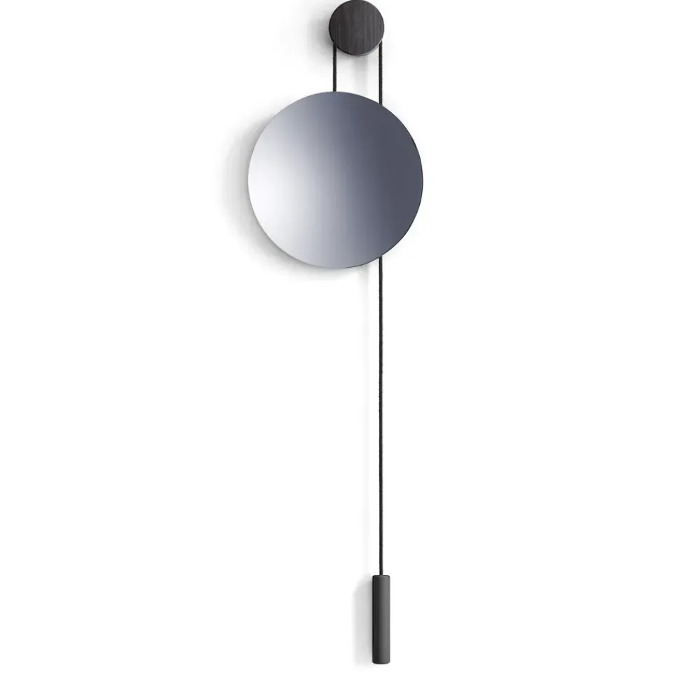 Hot New Works Espejo Rise and Shine, Burned oak-steel weight Marrón