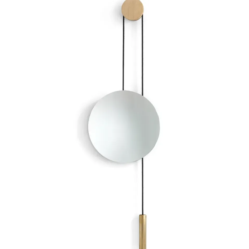 Online New Works Espejo Rise and Shine, Natural oak-brass weight Beige