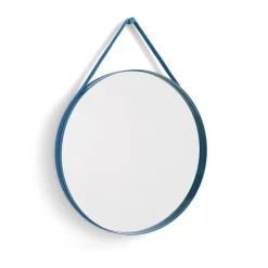Clearance HAY Espejo Strap Mirror Ø70 cm, Blue Azul