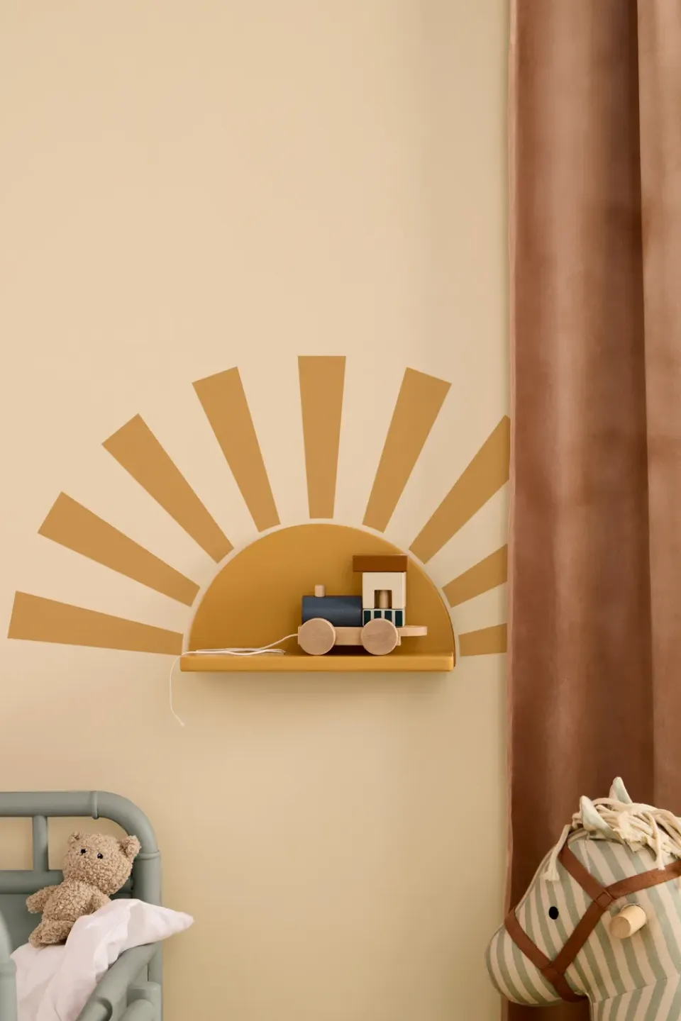 Best Kid's Concept Estante circular Star con pegatinas, Senap Amarillo