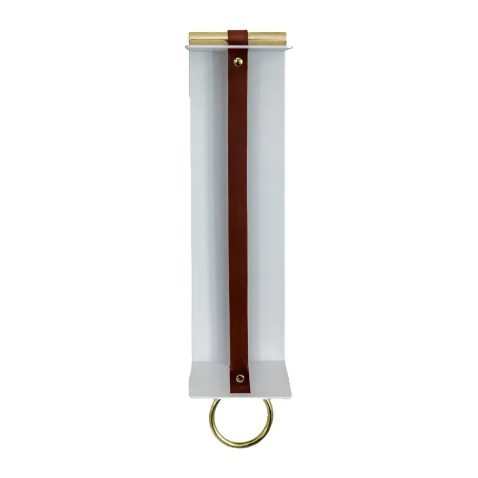 Clearance KLONG Estante de pared Strapp 10x33 cm, Blanco