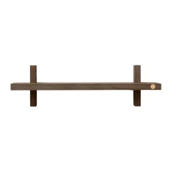 New Andersen Furniture Estante de pared Treat individual, Roble ahumado aceitado, 50×12×11,2 cm Marrón