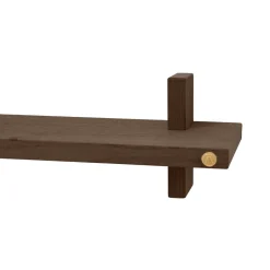 New Andersen Furniture Estante de pared Treat individual, Roble ahumado aceitado, 50×12×11,2 cm Marrón