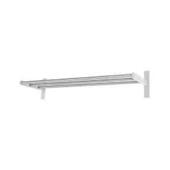Best Scherlin Estante de recibidor 12, Acero/blanco-aluminio con revestimiento blanco Gris