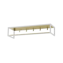 Clearance Scherlin Estante de recibidor 11, Lacado , chapa de latón Blanco
