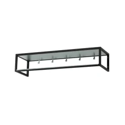 Online Scherlin Estante de recibidor 11, Lacado , chapa de zinc Negro