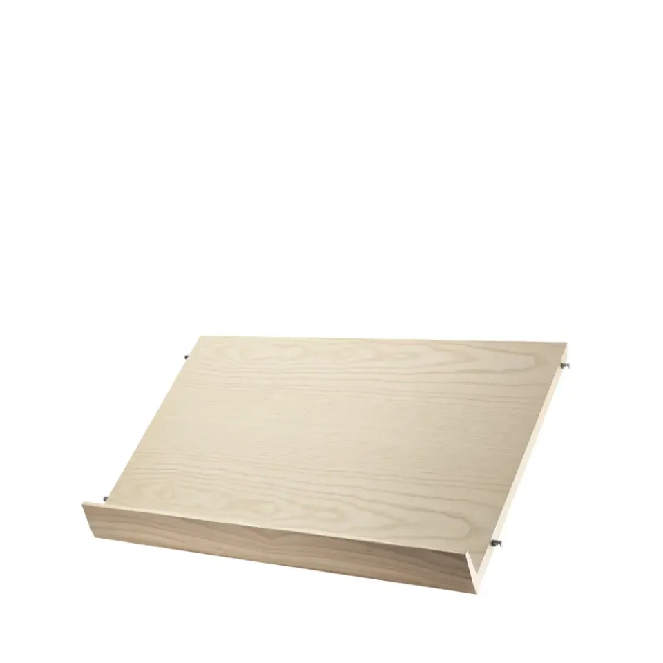 Sale String Estante para revistero madera, Chapa de fresno, 58x30 cm Beige