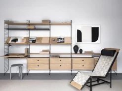 Best String Estante para revistero madera, Roble, 78x30 cm Beige