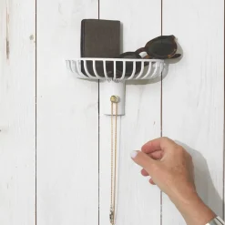 KLONG Estante para sombreros con gancho Lunett objects, Blanco