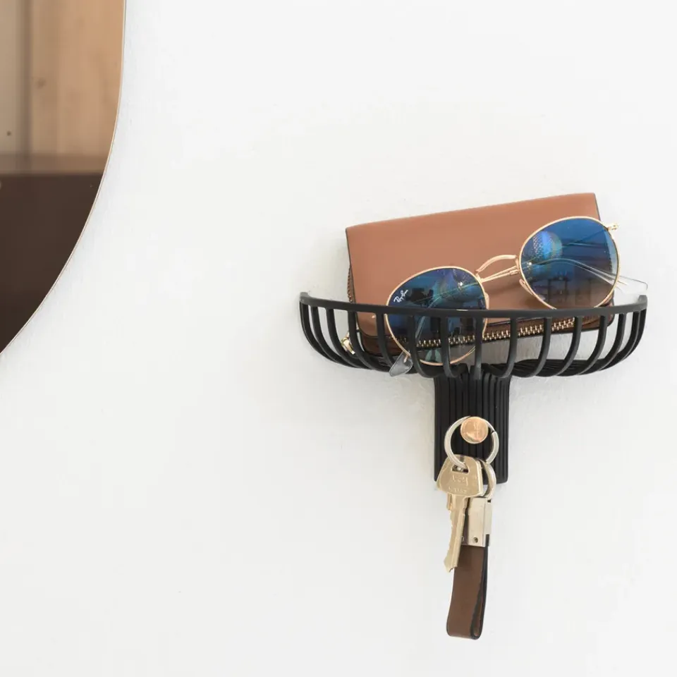Clearance KLONG Estante para sombreros con gancho Lunett objects, Negro