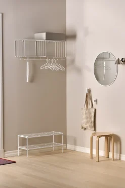 Outlet Scandi Living Estante perchero Nod 90 cm, White Blanco