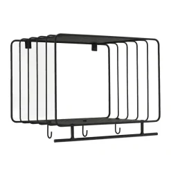 Scandi Living Estante perchero Nod 45 cm, Black Negro