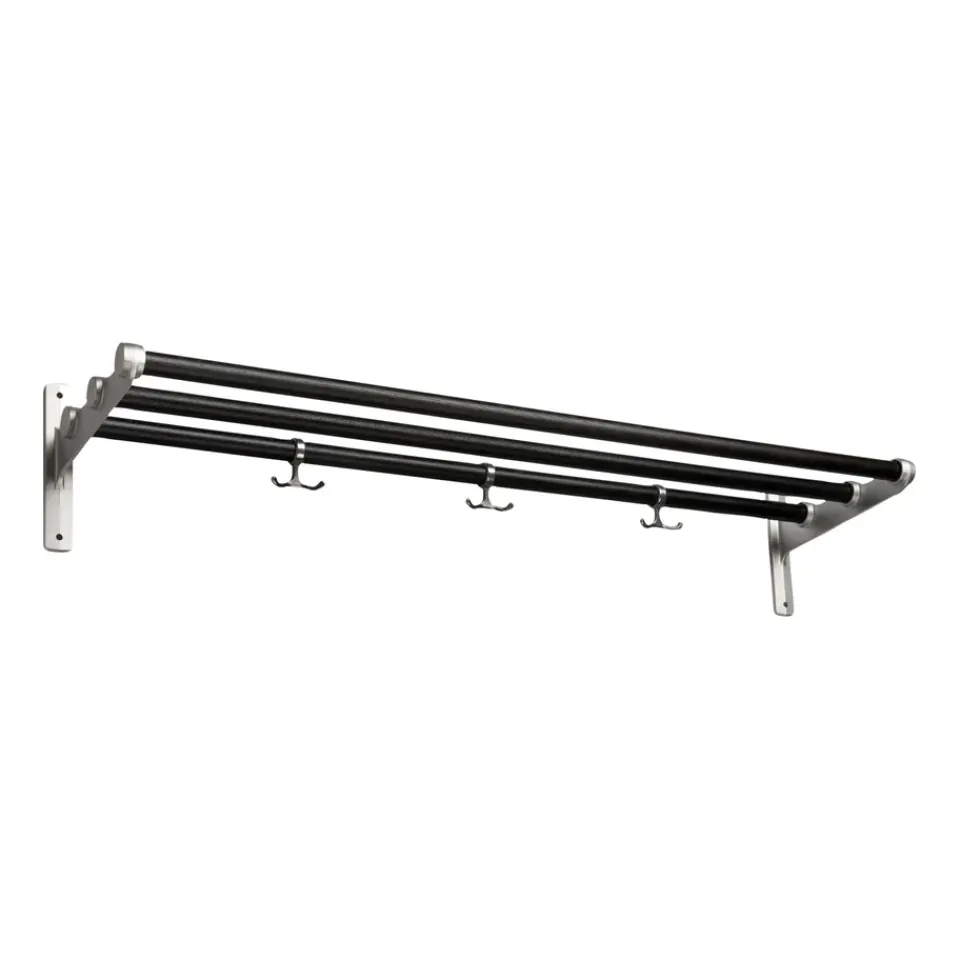 Online Essem Design Estante perchero o zapatero Nostalgi , roble teñido de negro-aluminio NegroPlateado
