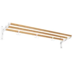 Best Essem Design Estante perchero o zapatero Nostalgi , roble, blanco MarrónBlanco