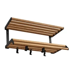 Outlet Essem Design Estante perchero Tamburin 60 cm, roble- Negro