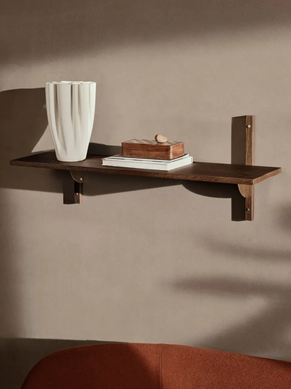 Best Ferm Living Estante Sector L/S, Smoked Oak, brass Marrón