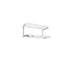 New Essem Design Estante sombrerero Classic 650, /cromo, 2 niveles, 50 cm Blanco