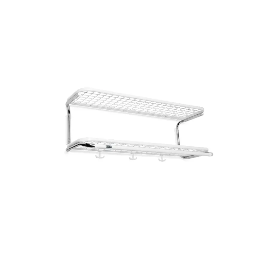 Clearance Essem Design Estante sombrerero Classic 650, /cromo, 2 niveles, 70 cm Blanco