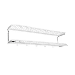 Essem Design Estante sombrerero Classic 650, /cromo, 2 niveles, 120 cm Blanco