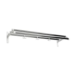 Outlet Essem Design Estante sombrerero Nostalgi 291, Cromo, base blanca Plateado