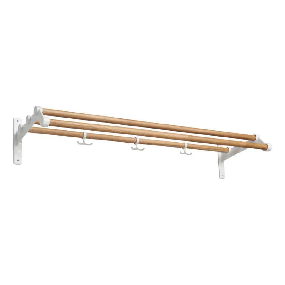 Online Essem Design Estante sombrerero Nostalgi 291 100 cm, roble-blanco MarrónBeigeBlanco