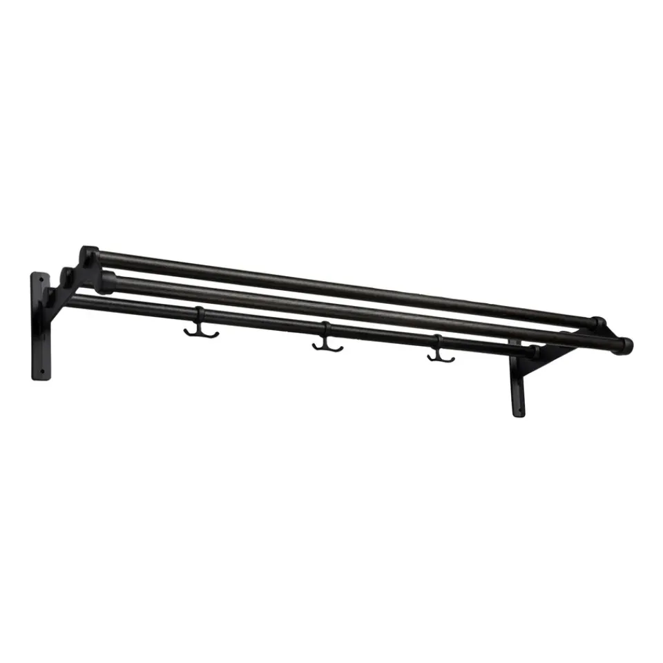 Hot Essem Design Estante sombrerero Nostalgi 291 100 cm, roble teñido de - Negro
