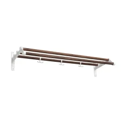 New Essem Design Estante sombrerero Nostalgi 291, Nogal, base blanca Marrón