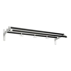 Outlet Essem Design Estante sombrerero Nostalgi 291 100 cm, roble teñido de negro-blanco NegroBlanco