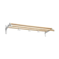 Discount Essem Design Estante sombrerero Nostalgi 291, Abedul, base blanca Beige