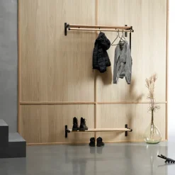 Essem Design Estante sombrerero Nostalgi 291, Latón, base negra Color dorado