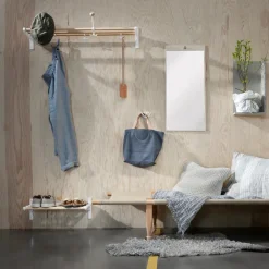 Discount Essem Design Estante sombrerero o zapatero Nostalgi, Abedul, base negra Beige
