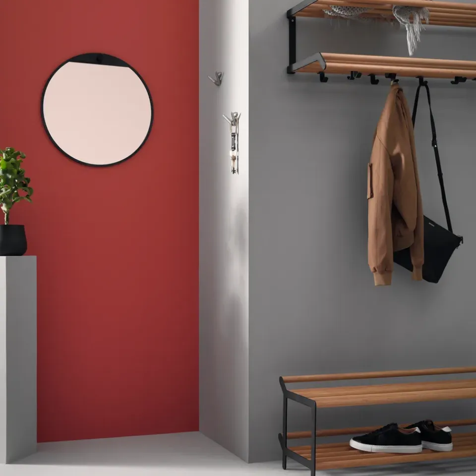 Online Essem Design Estante sombrerero Tamburin 100 cm, Roble- Negro