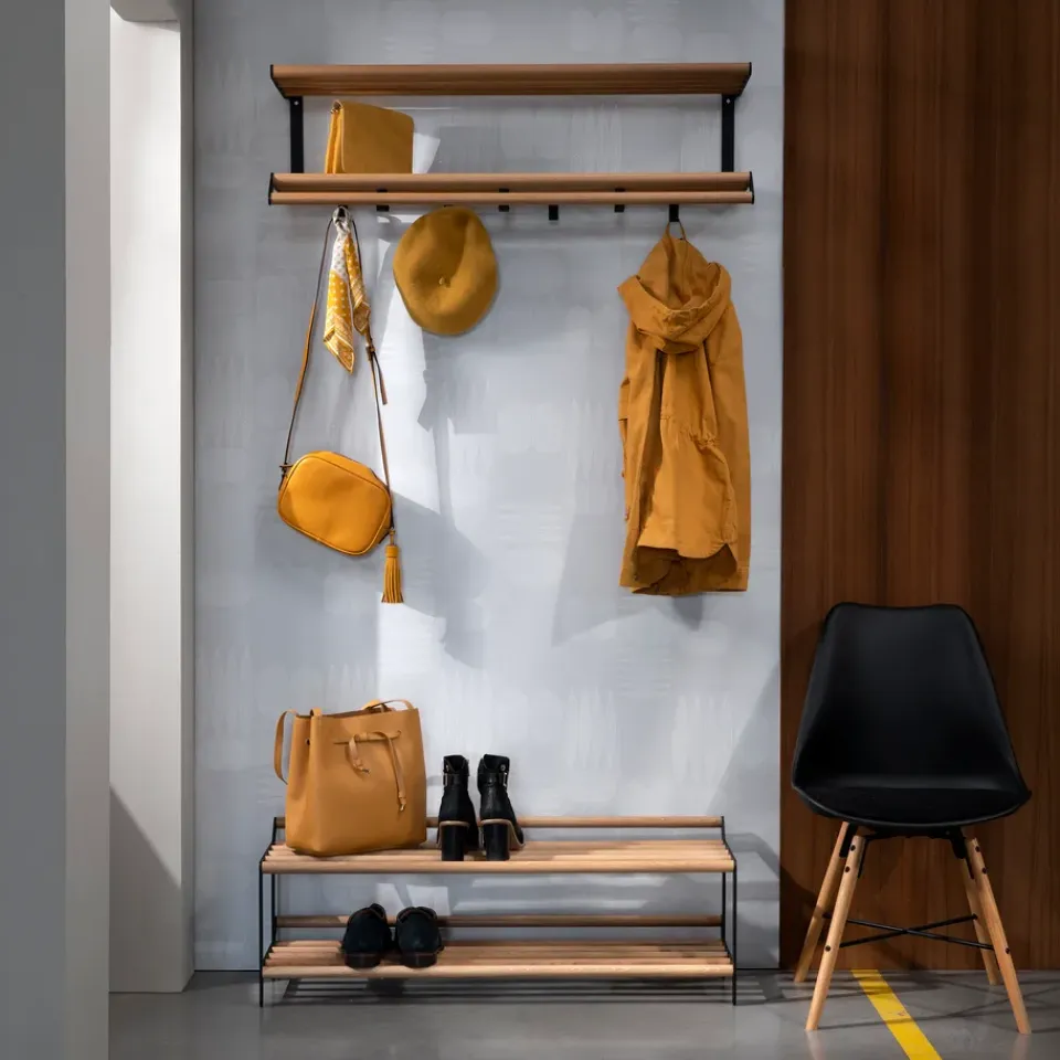 Online Essem Design Estante sombrerero Tamburin 100 cm, Roble- Negro