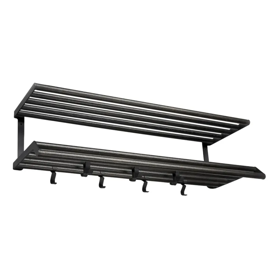 Best Essem Design Estante sombrerero Tamburin 100 cm, roble teñido de - Negro