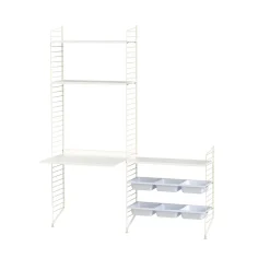 Online String Estante , , 78x30 cm, paquete de 3 Blanco