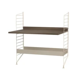 Sale String Estante metal, Beige, 78x30 cm, borde alto Marrón