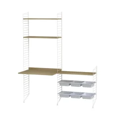 Sale String Estante , Roble, 78x30 cm, paquete de 3 Beige